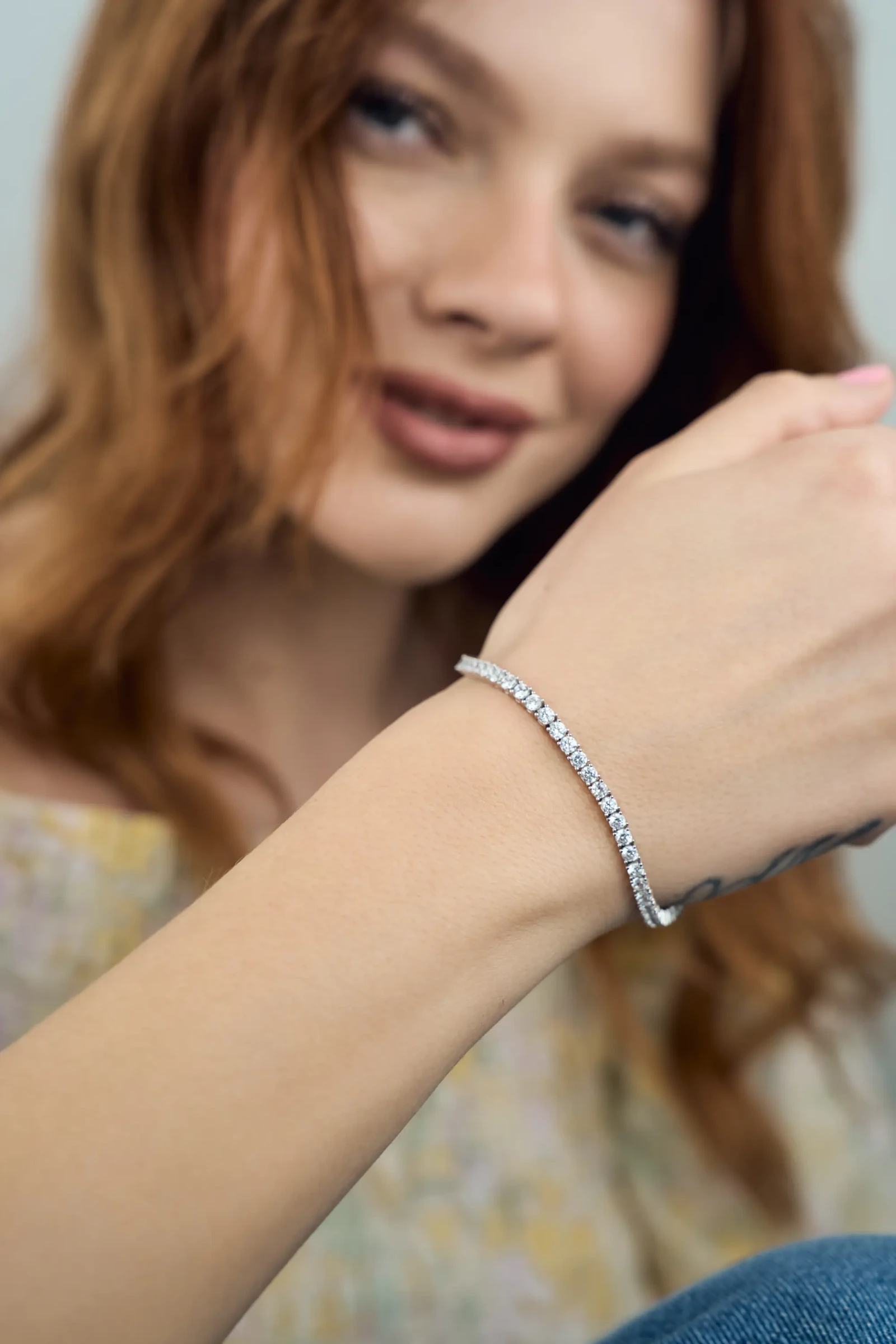 BRACCIALE TENNIS MODELLO CLASSICO VERSIONE BIG IN ARGENTO 925