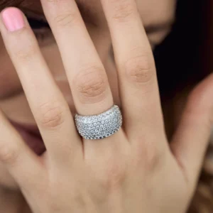 Anello Big Fascia Zirconi