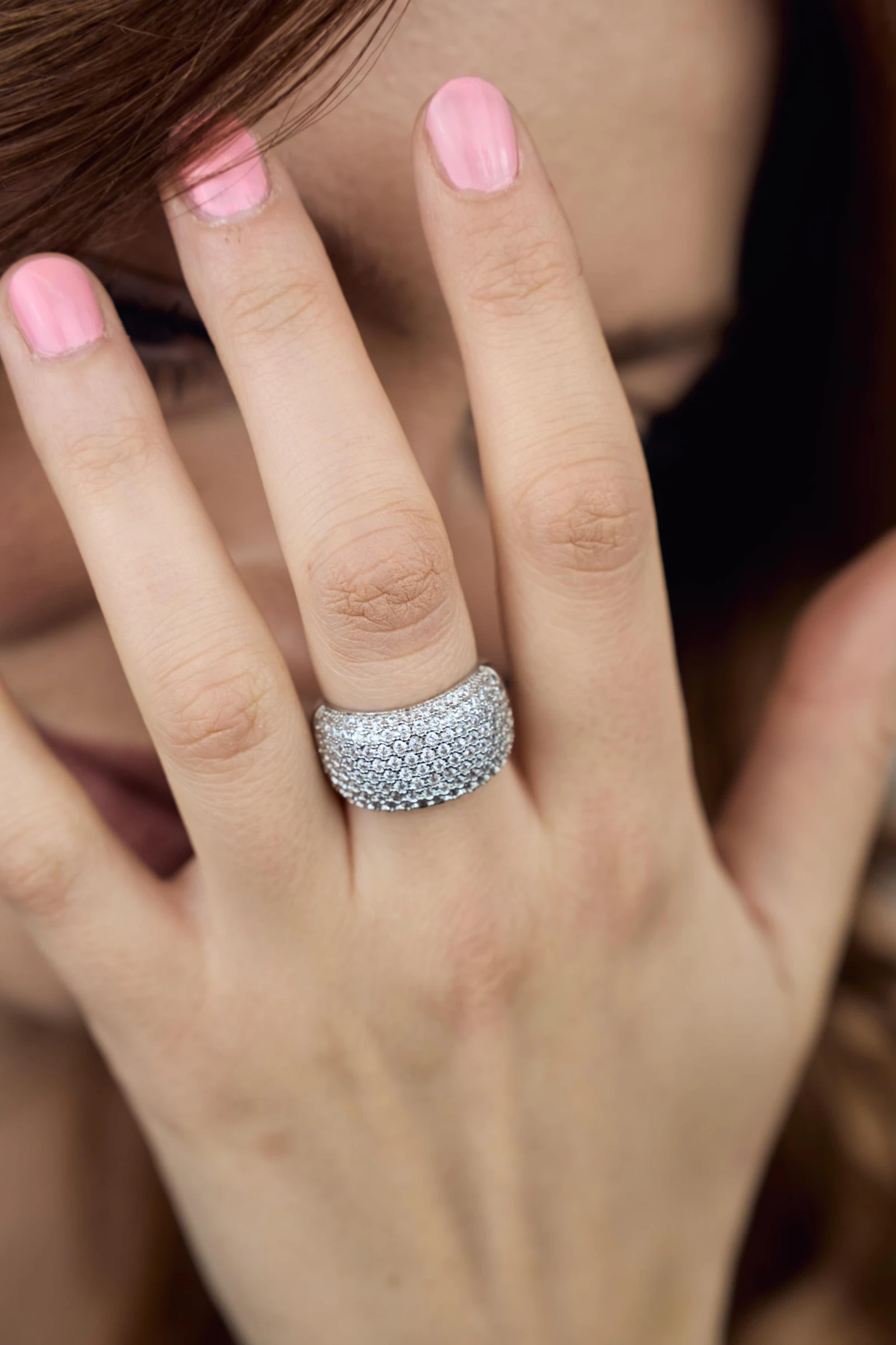 Anello Big Fascia Zirconi