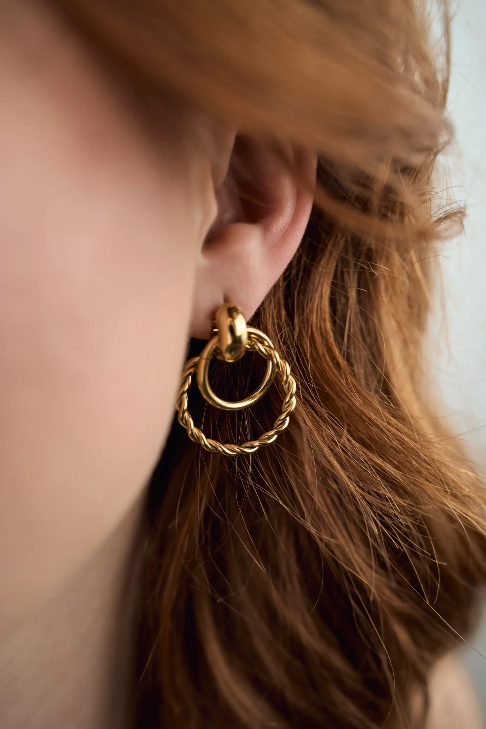 ORECCHINI DOPPIO CERCHIO TORCHON