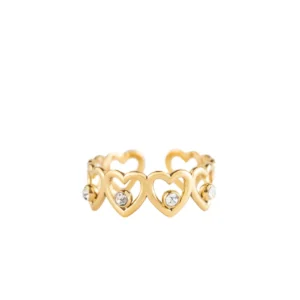 Anello Fascia Cuoricini Luminosi