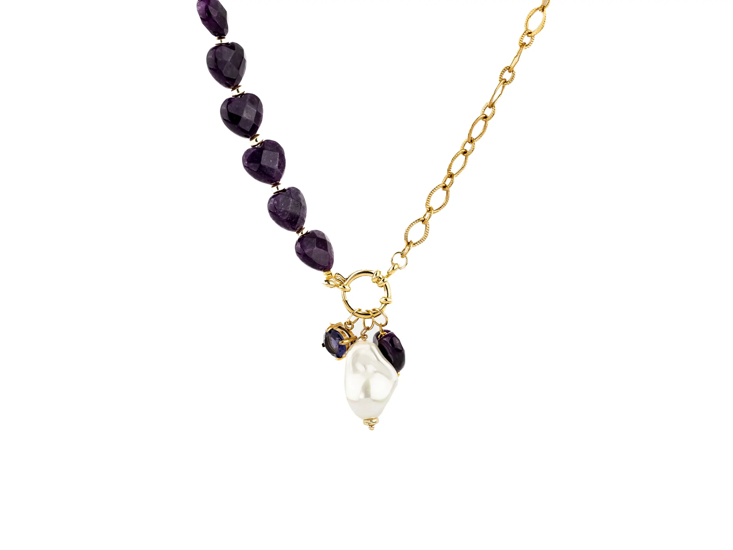 Collana Cuore Di Ametista