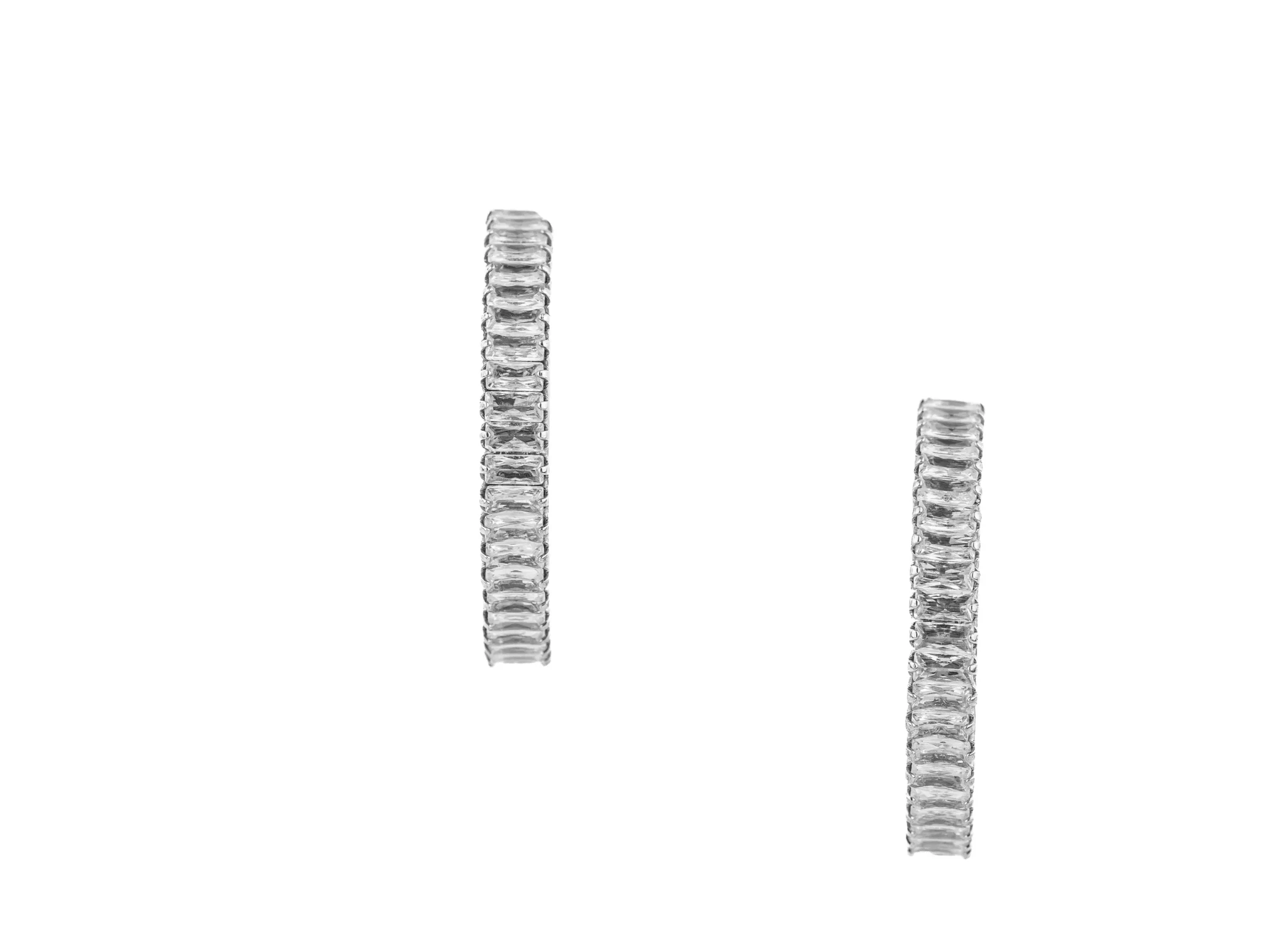 Orecchini Cerchi Baguette