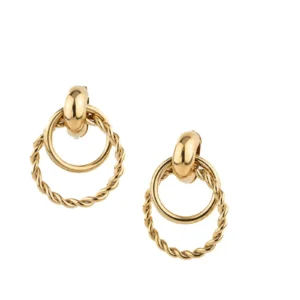 Orecchino Doppio Cerchio Torcion