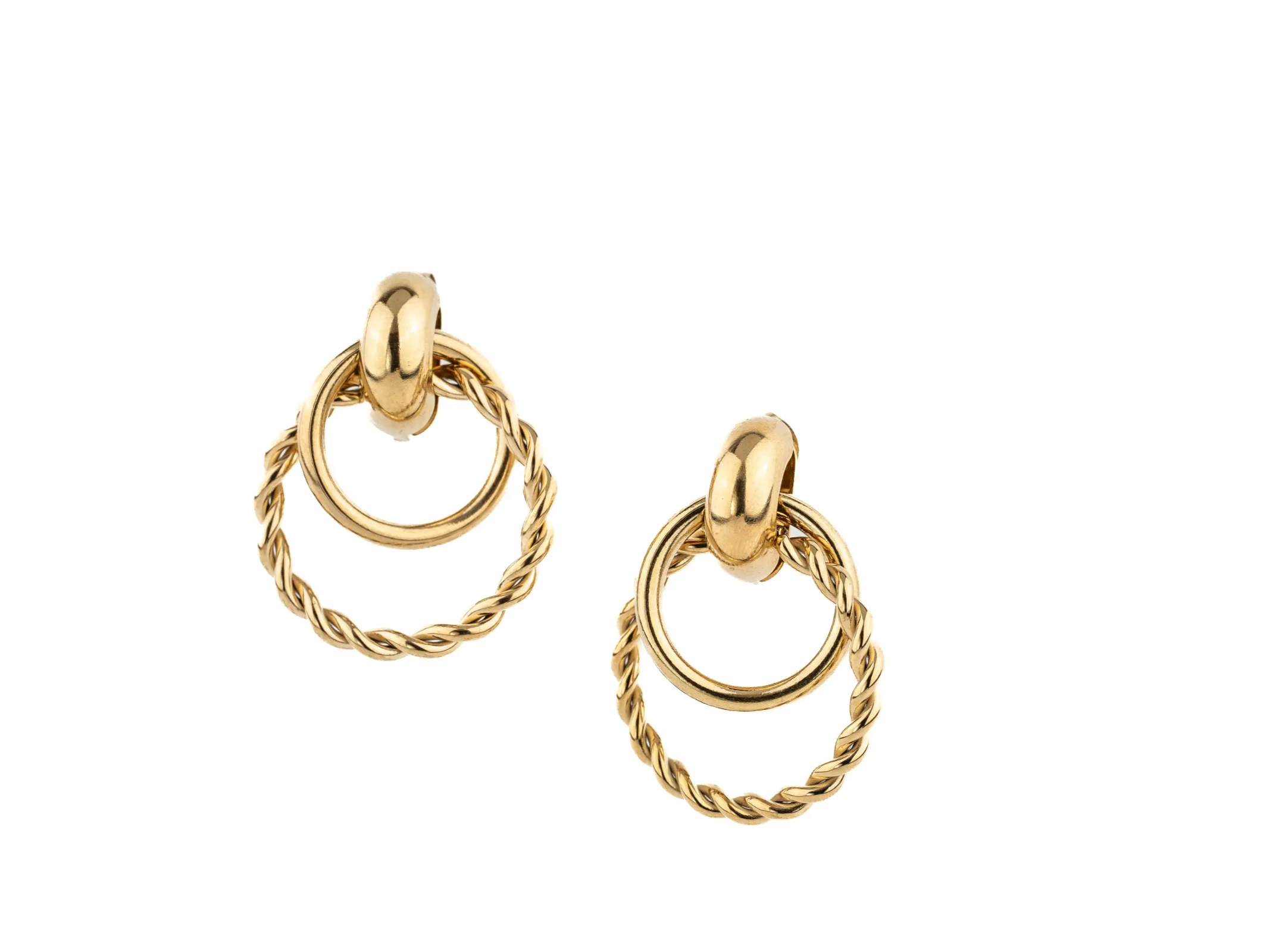 Orecchino Doppio Cerchio Torcion