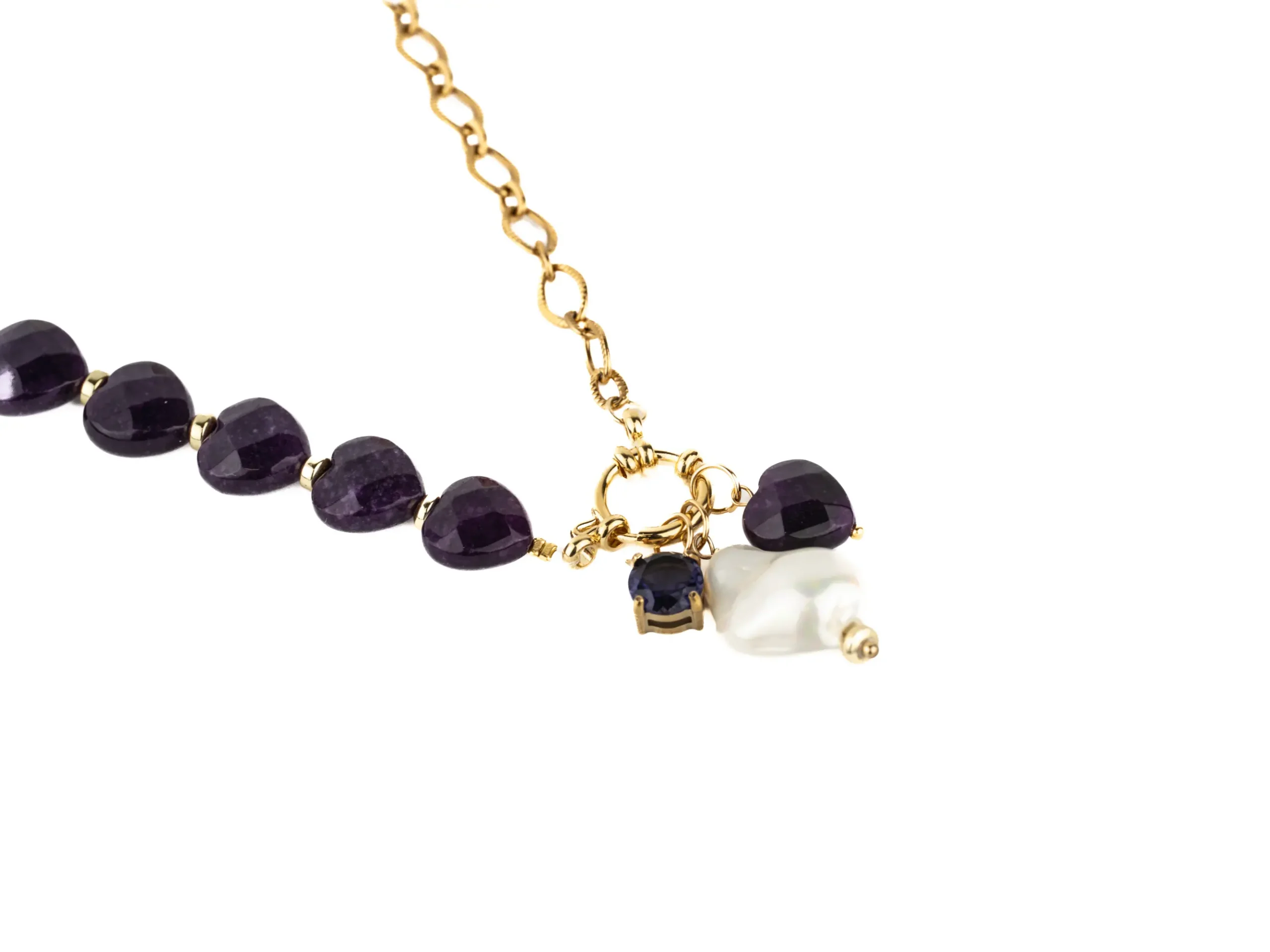 Collana Cuore Di Ametista