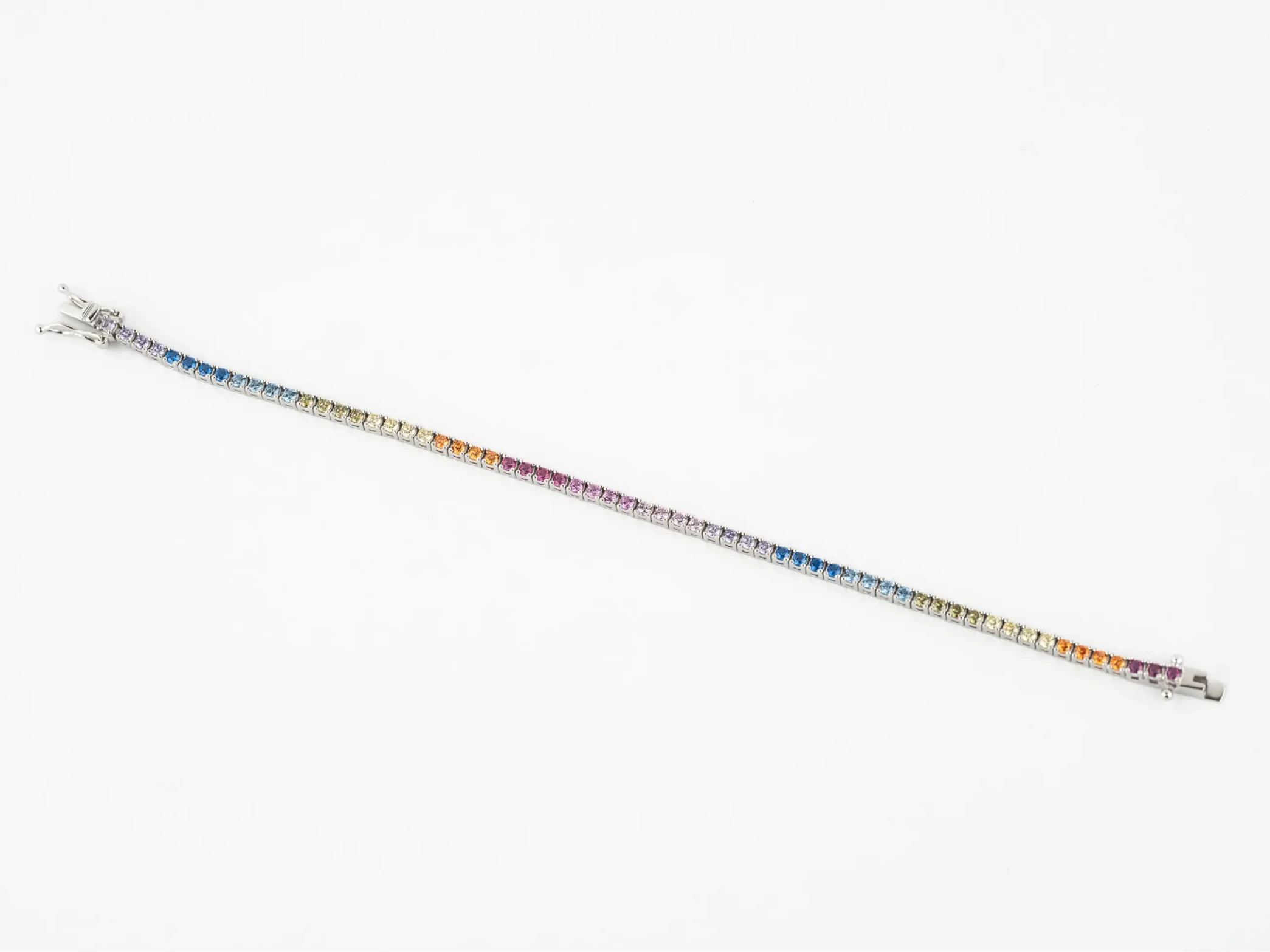 Bracciale Tennis Arcobaleno in argento 925