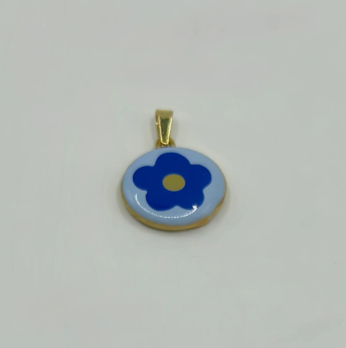 Ciondolo Dipinto Prezioso – Fiore Blu