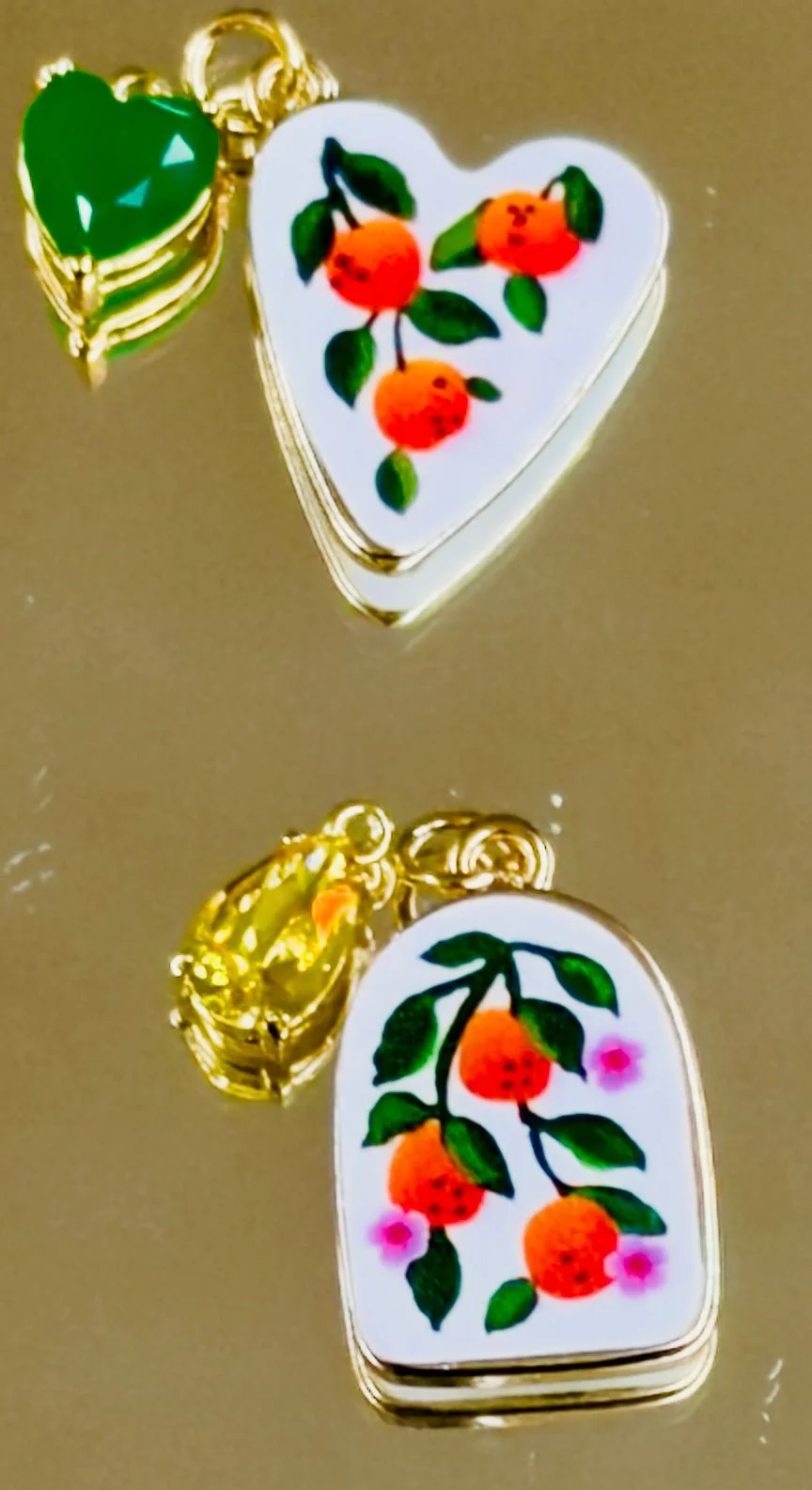 Ciondoli Dipinti Preziosi “Aranceto” ✨