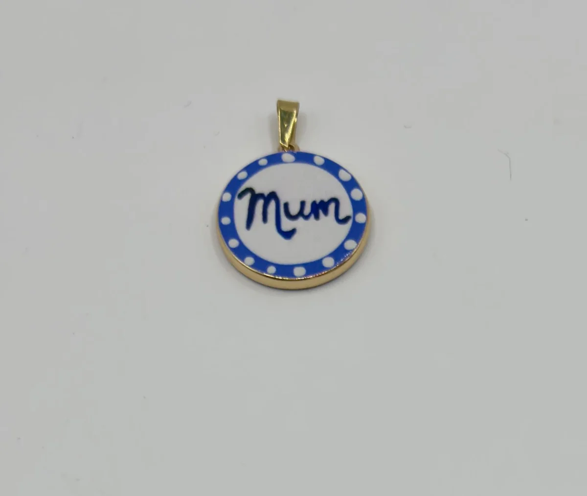 💙 Ciondolo Dipinto Prezioso – Blue Love Mum