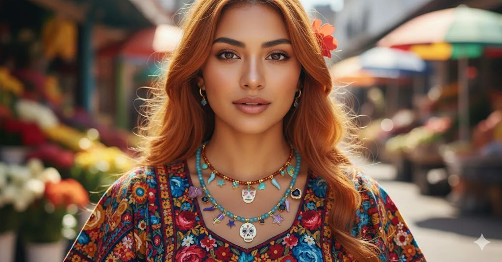 COLLANA FRIDA KHALO CELESTE