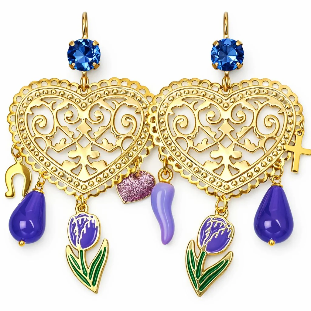 ORECCHINO TULIP LILLA