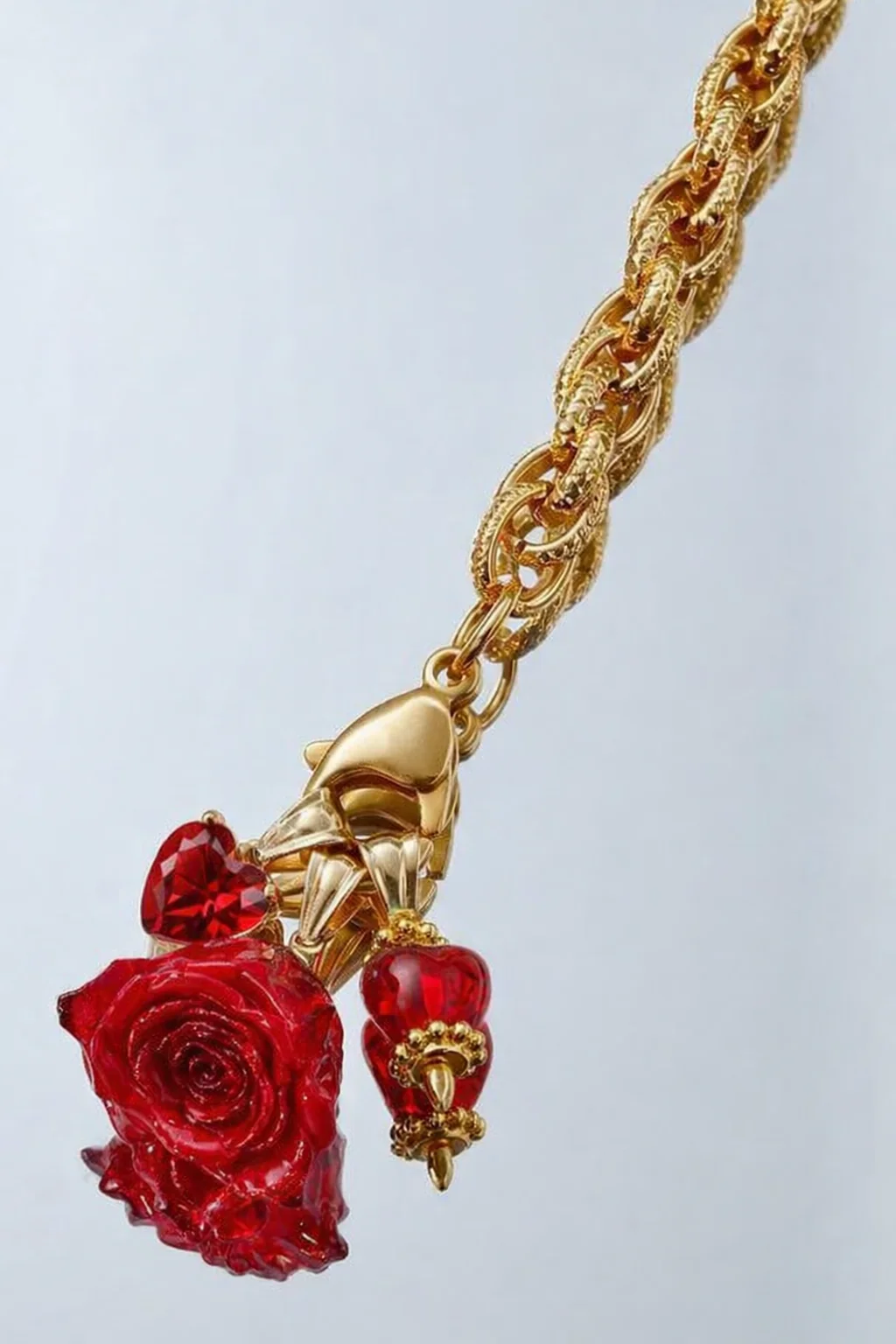 bracciale Linea Eterna con Rosa Rossa