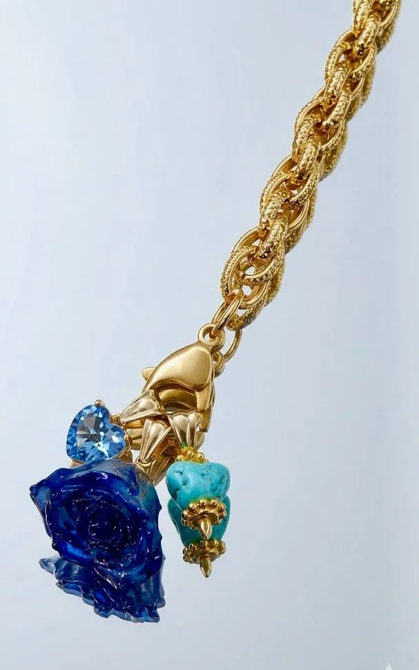 Bracciale Linea Eterna con Rosa Blu